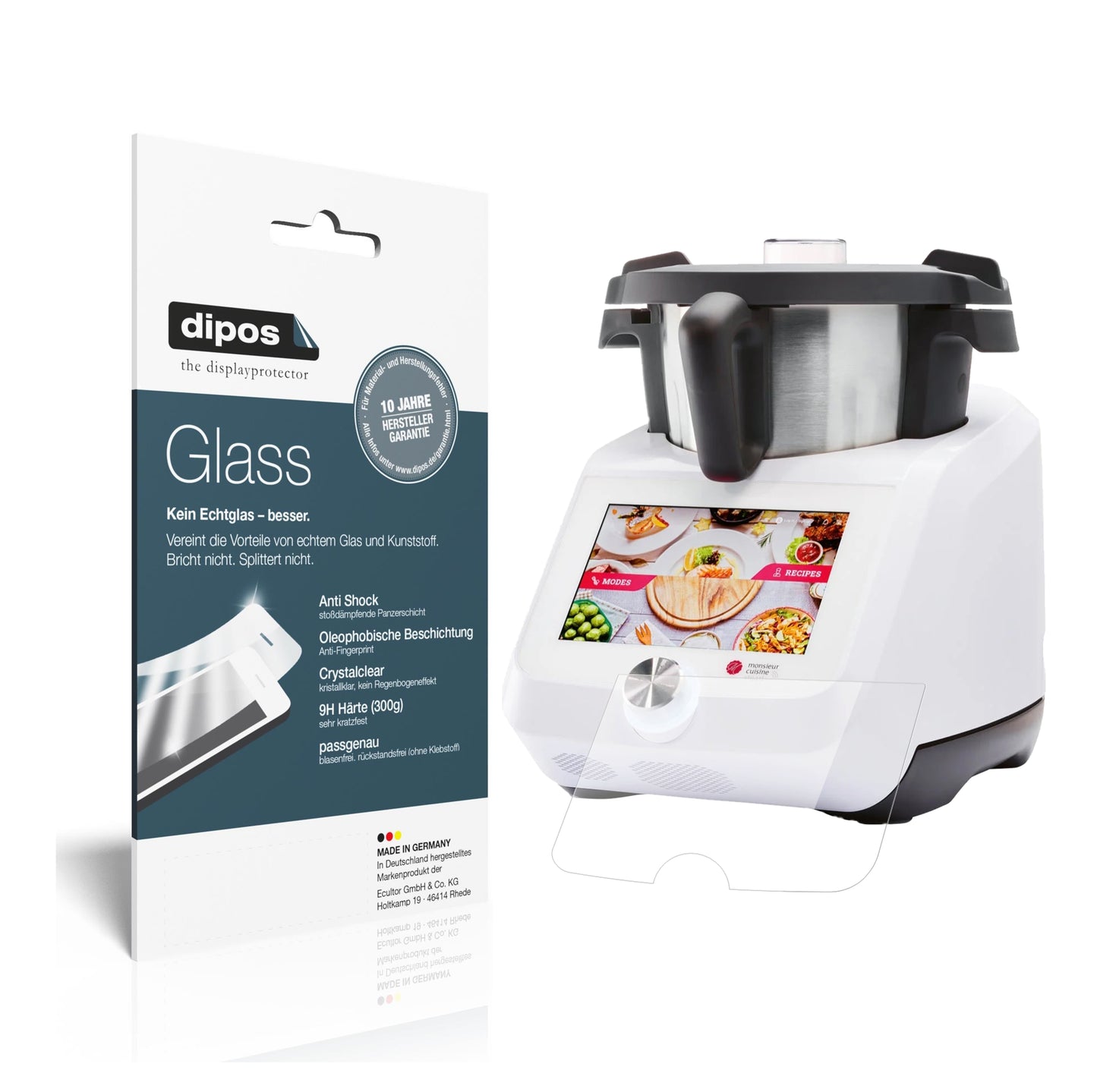 2x 9H Schutzfolie für Monsieur Cuisine smart SKMS 1200 A1 Panzerfolie