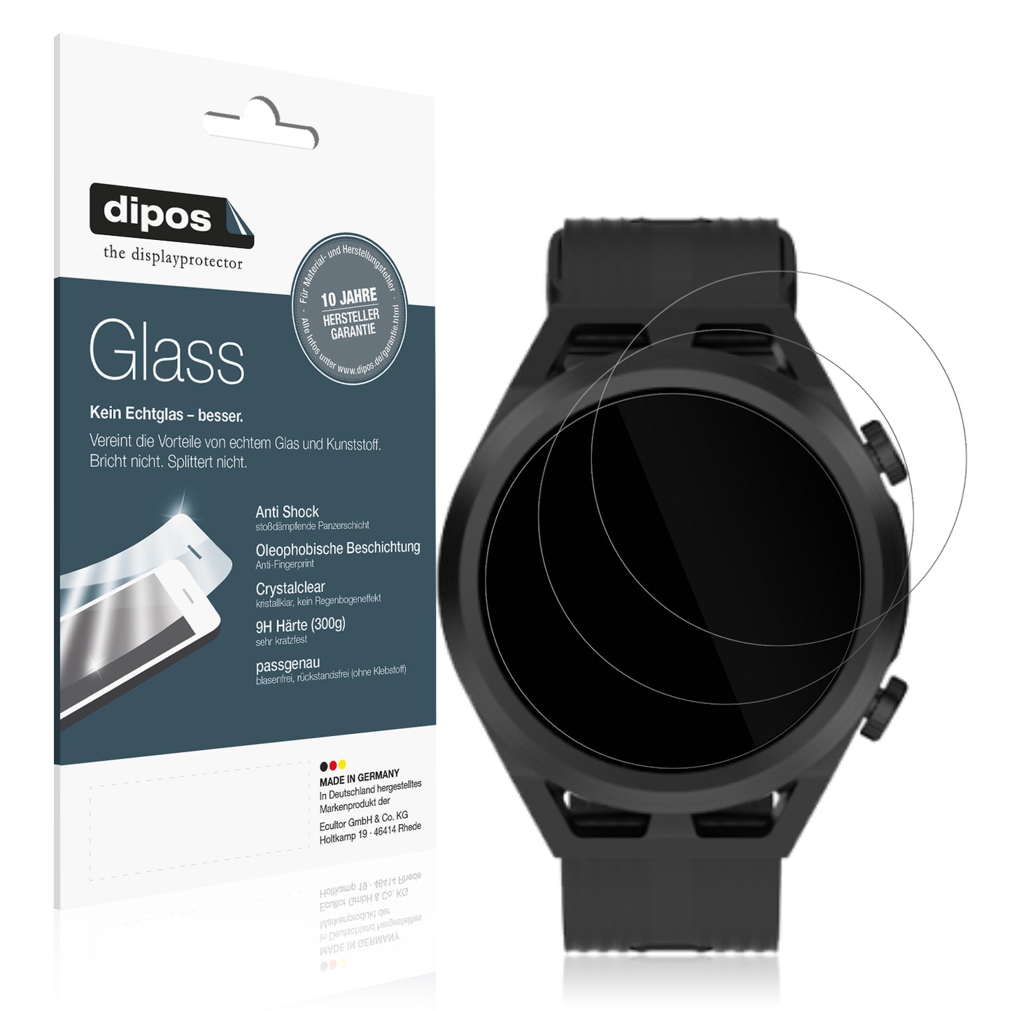 2x 9H Schutzfolie für Blackview R8 Pro Smartwatch Panzerfolie