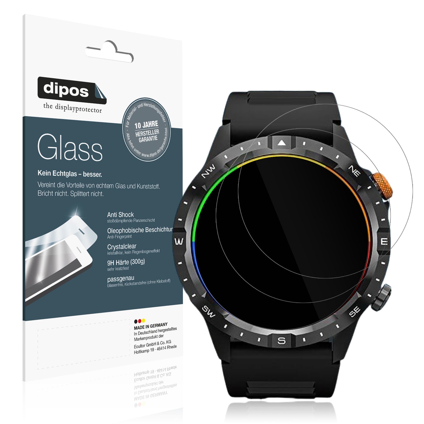 2x 9H Schutzfolie für Banlvs Smartwatch 1.39 Zoll Panzerfolie