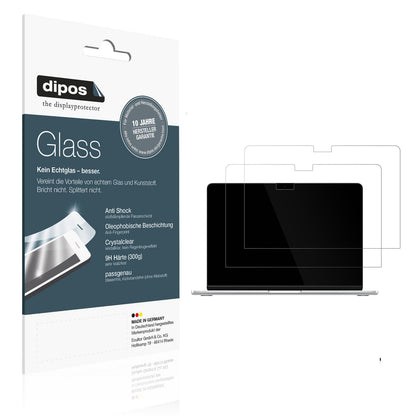 2x Screen Protector for Apple MacBook Air 15 Zoll M4 2025 Flexible Glass 9H
