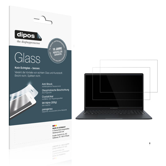 2x 9H Schutzfolie für Asus Expertbook B1 BM1503 Panzerfolie