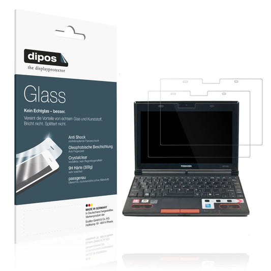2x Screen Protector for Toshiba NB550D 10 Zoll Flexible Glass 9H dipos