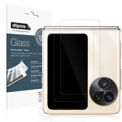 2x 9H Schutzfolie für Oppo Find N3 Flip Aussenseite Panzerfolie
