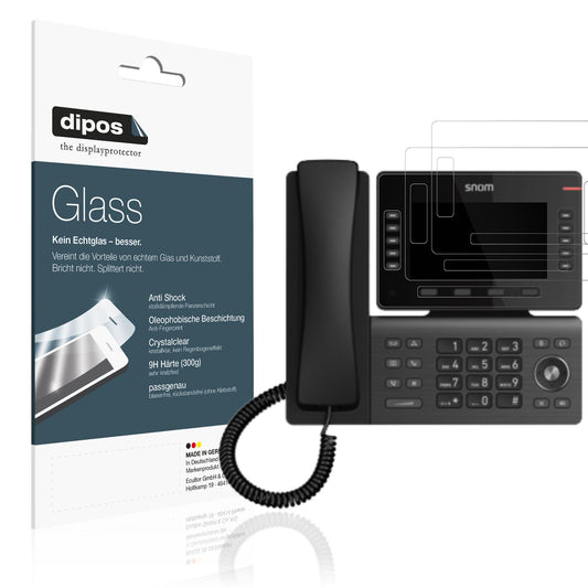 2x Screen Protector for Snom D865 Flexible Glass 9H dipos