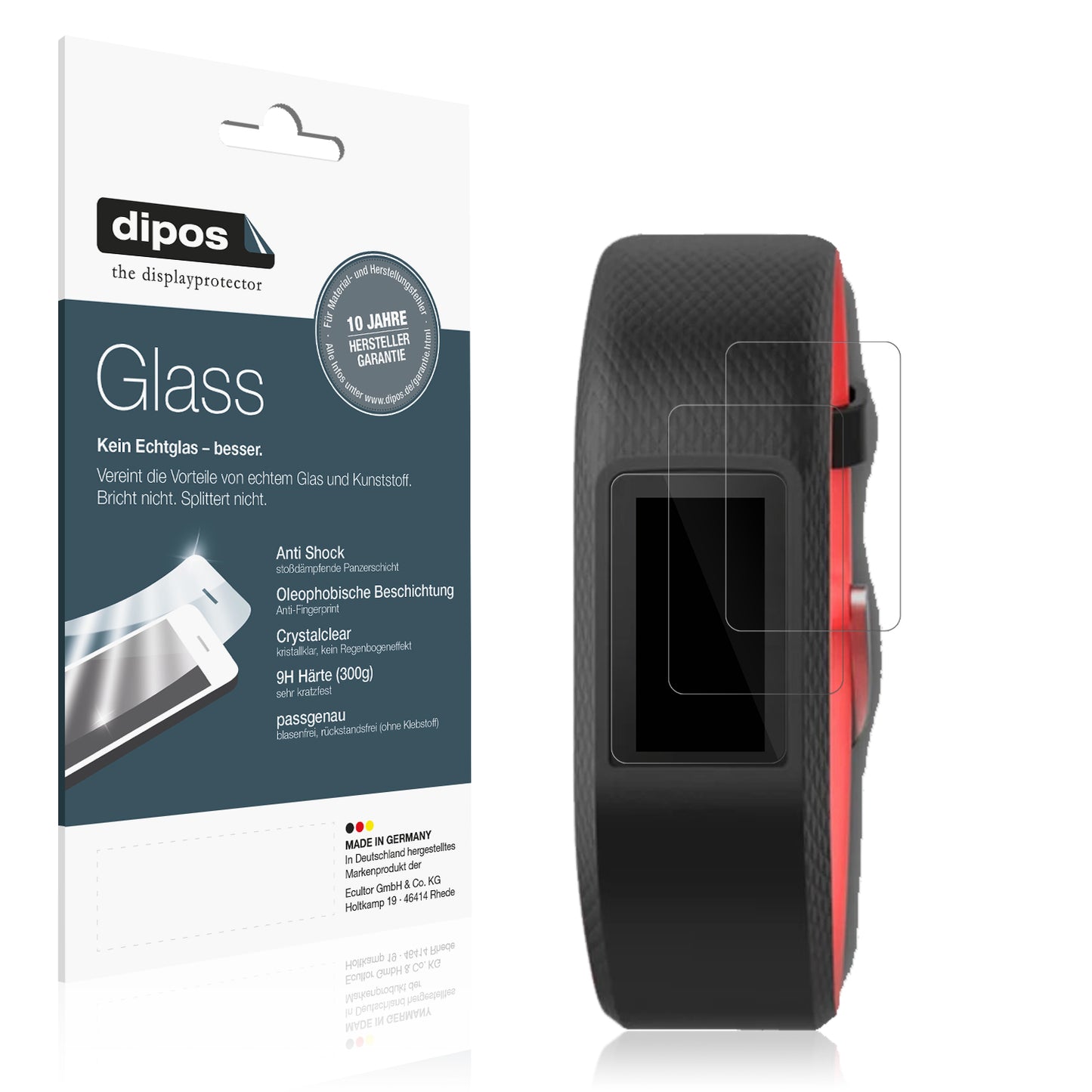 2x 9H Schutzfolie für Garmin Vivosport Panzerfolie