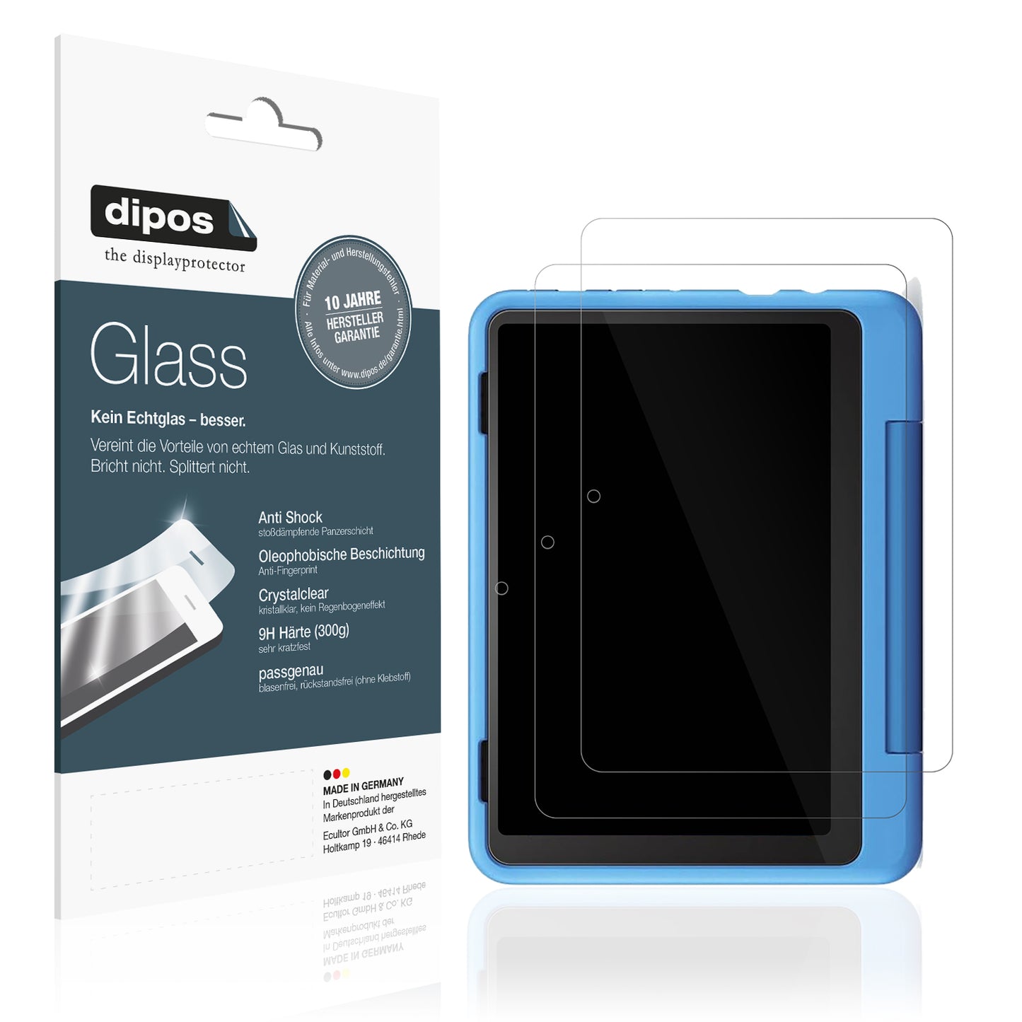 2x 9H Schutzfolie für Amazon Fire HD 8 Kids Pro 2024 Panzerfolie