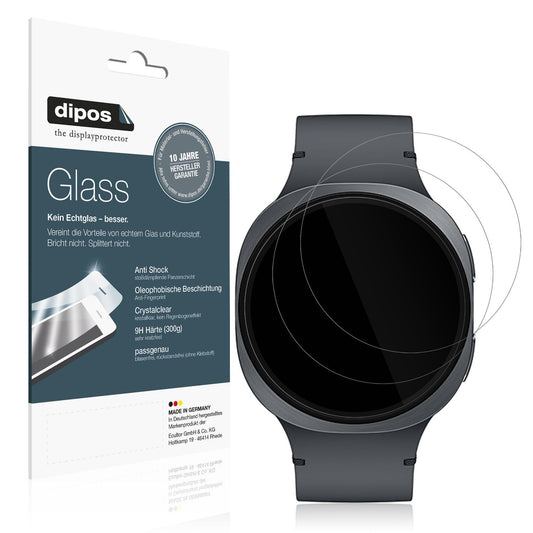 2x Screen Protector for Samsung Galaxy Watch8 40mm Flexible Glass 9H dipos