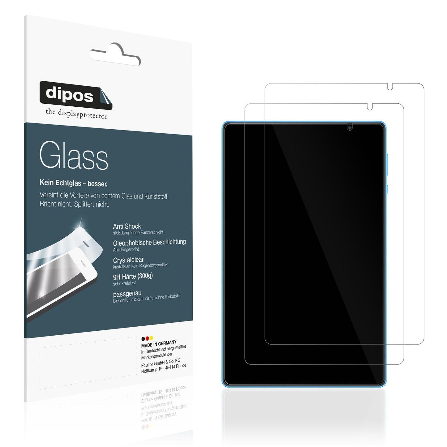 dipos 2x 9H Clear Screen Protector for Teclast P26T