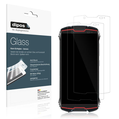 dipos 2x 9H Clear Screen Protector for Cubot King Kong Mini 2 Pro