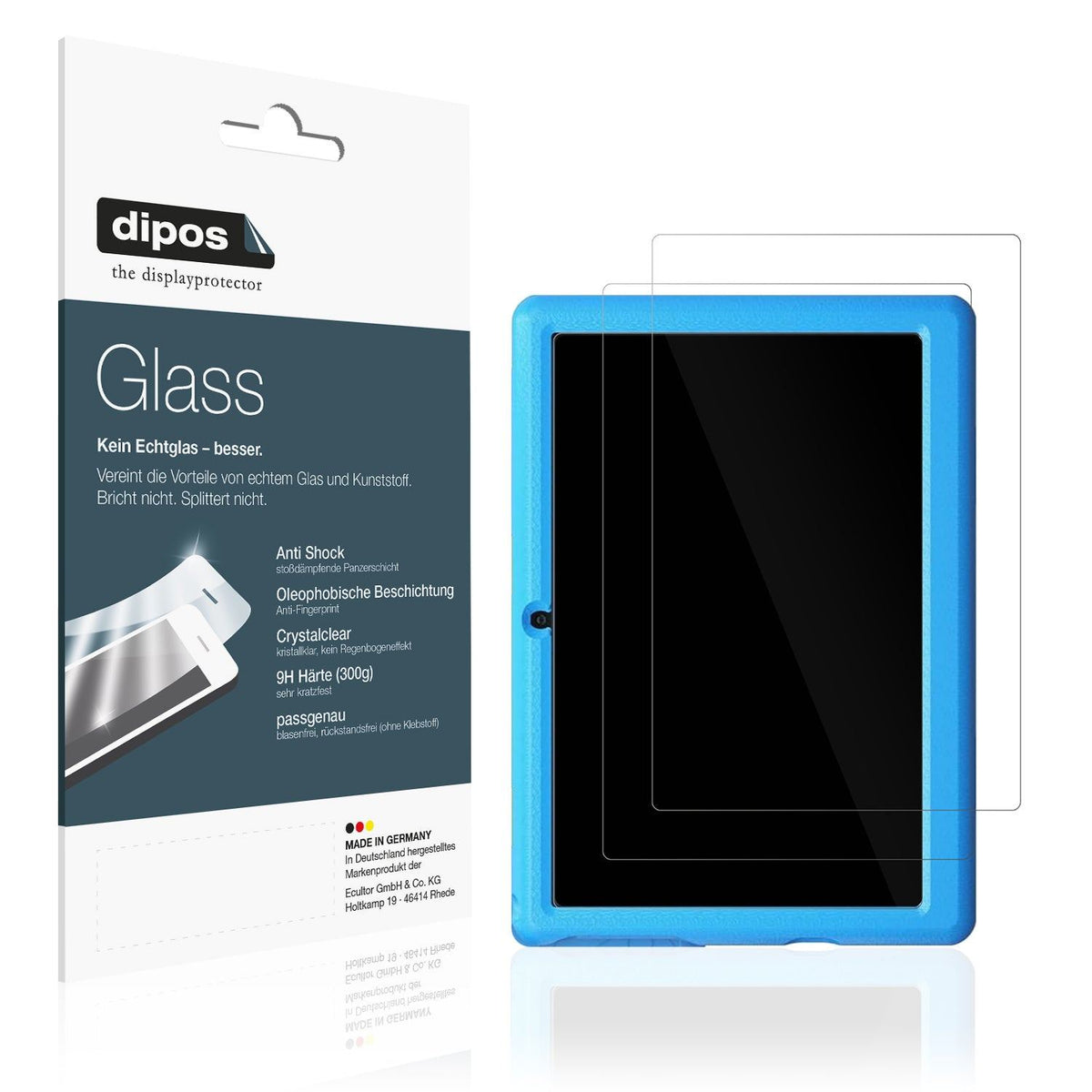 2x Screen Protector for Lville Kinder Tablet Flexible Glass 9H dipos