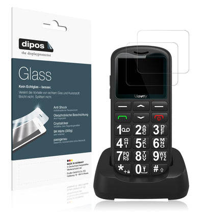 2x Screen Protector for Uleway Seniorenhandy Flexible Glass 9H dipos