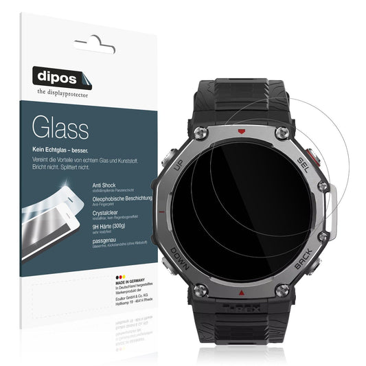 2x Screen Protector for Amazfit T-Rex 3 Flexible Glass 9H dipos