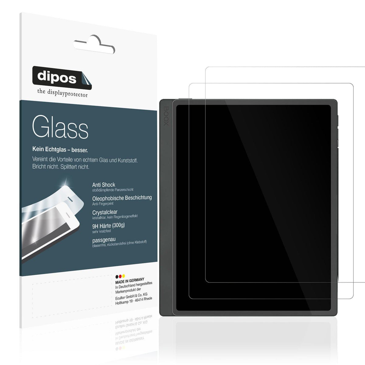2x Screen Protector for Onyx Boox Tab Ultra C Pro Flexible Glass 9H dipos