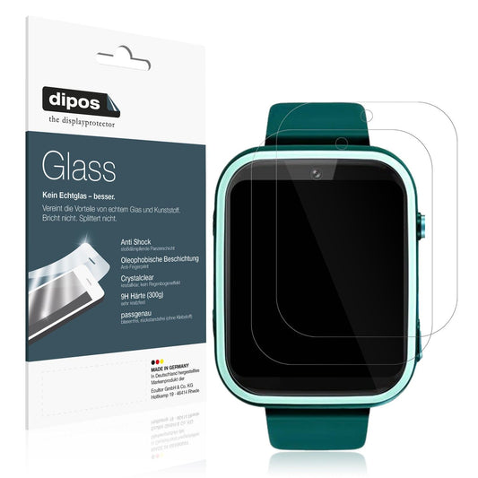 2x Screen Protector for Okyuk T45 Smartwatch Kinder Flexible Glass 9H dipos