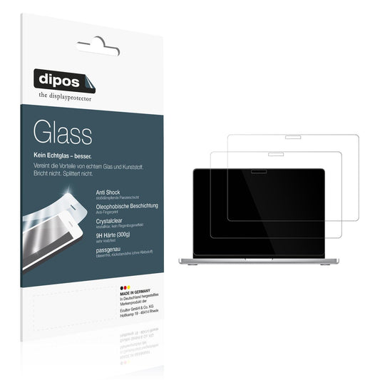 2x Screen Protector for MacBook Pro M4 14 Zoll 2024 Flexible Glass 9H dipos