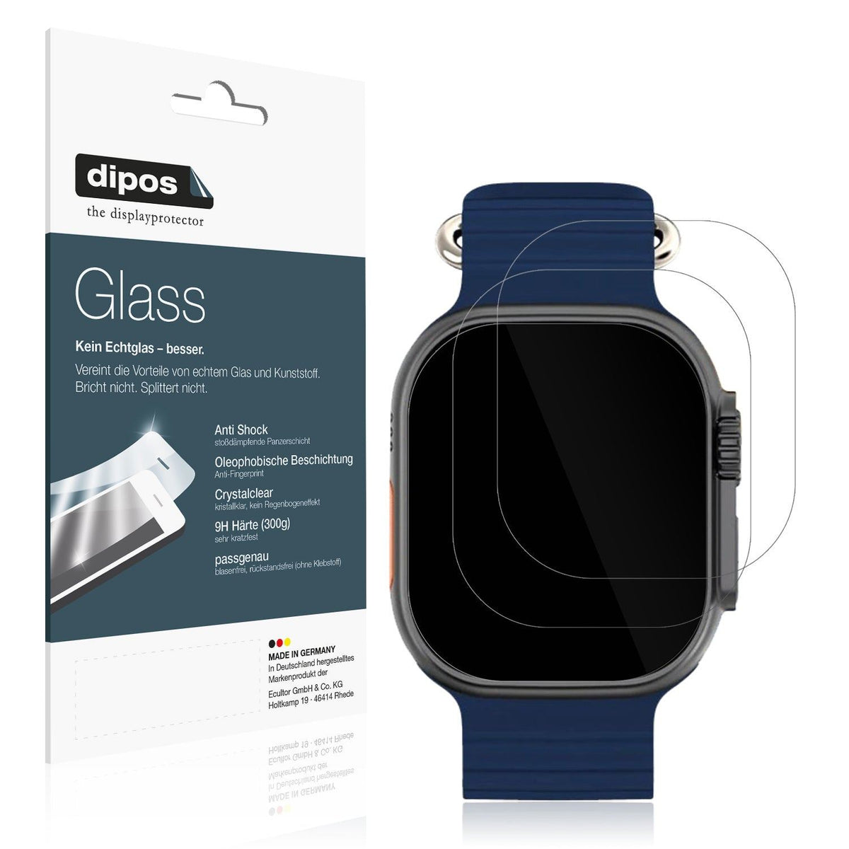 2x Screen Protector for Kiano Watch Solid Flexible Glass 9H dipos