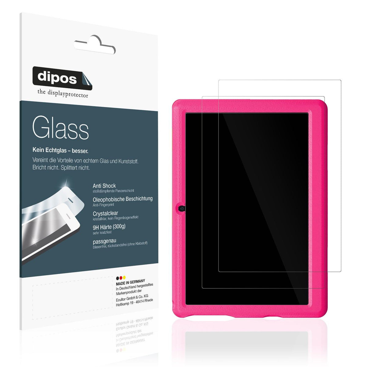 2x Screen Protector for Bufo Kids Tablet KT1006 10 Zoll Flexible Glass 9H dipos