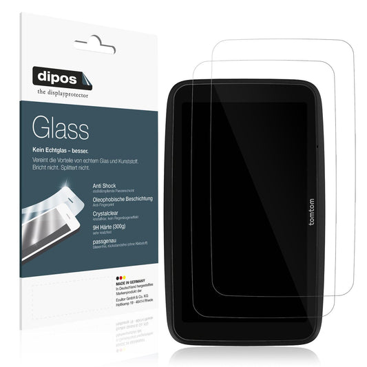 2x Screen Protector for TomTom Go Advanced 6 Zoll Flexible Glass 9H dipos