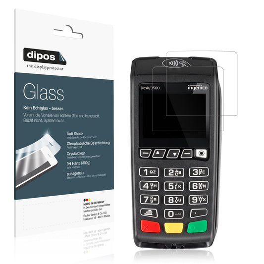 2x Screen Protector for Ingenico Desk 3500 Flexible Glass 9H dipos