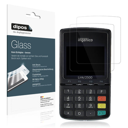 2x Screen Protector for Ingenico Link 2500 Flexible Glass 9H dipos