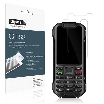 2x Screen Protector for Telware IP68 Outdoor Handy Flexible Glass 9H dipos
