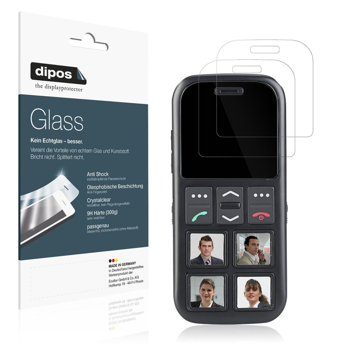 2x Screen Protector for simvalley mobile RX-820.GPS Flexible Glass 9H dipos