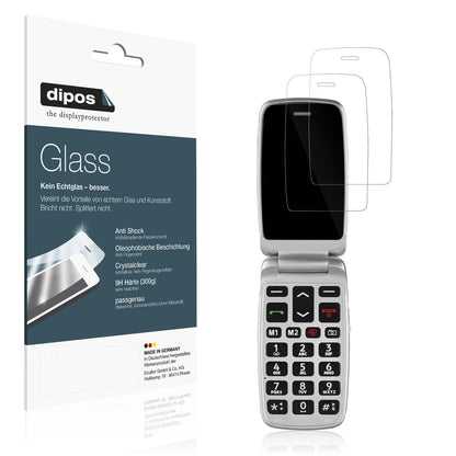2x Screen Protector for Doro Primo 360014 Flexible Glass 9H dipos