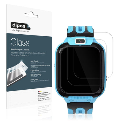 2x Screen Protector for Smartwatch Kinder mit Telefonfunktion Flexible Glass 9H