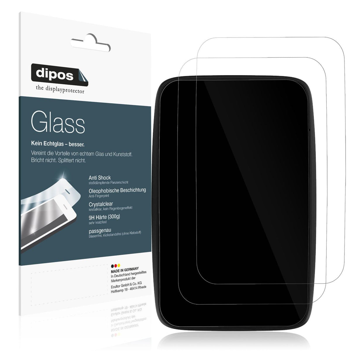 2x Screen Protector for TomTom Go Expert 7 Zoll Flexible Glass 9H dipos