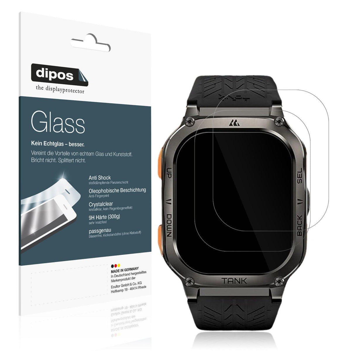 2x Screen Protector for Kospet Tank M3 Flexible Glass 9H dipos