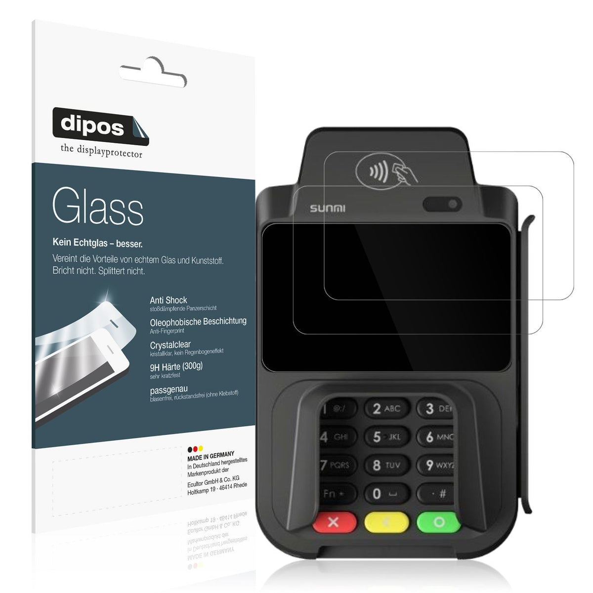 2x Screen Protector for sunmi P2 Smartpad Flexible Glass 9H dipos
