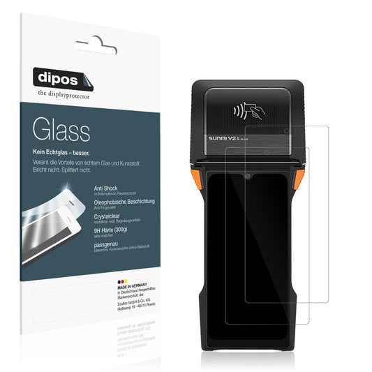 2x Screen Protector for sunmi V2s Plus Flexible Glass 9H dipos