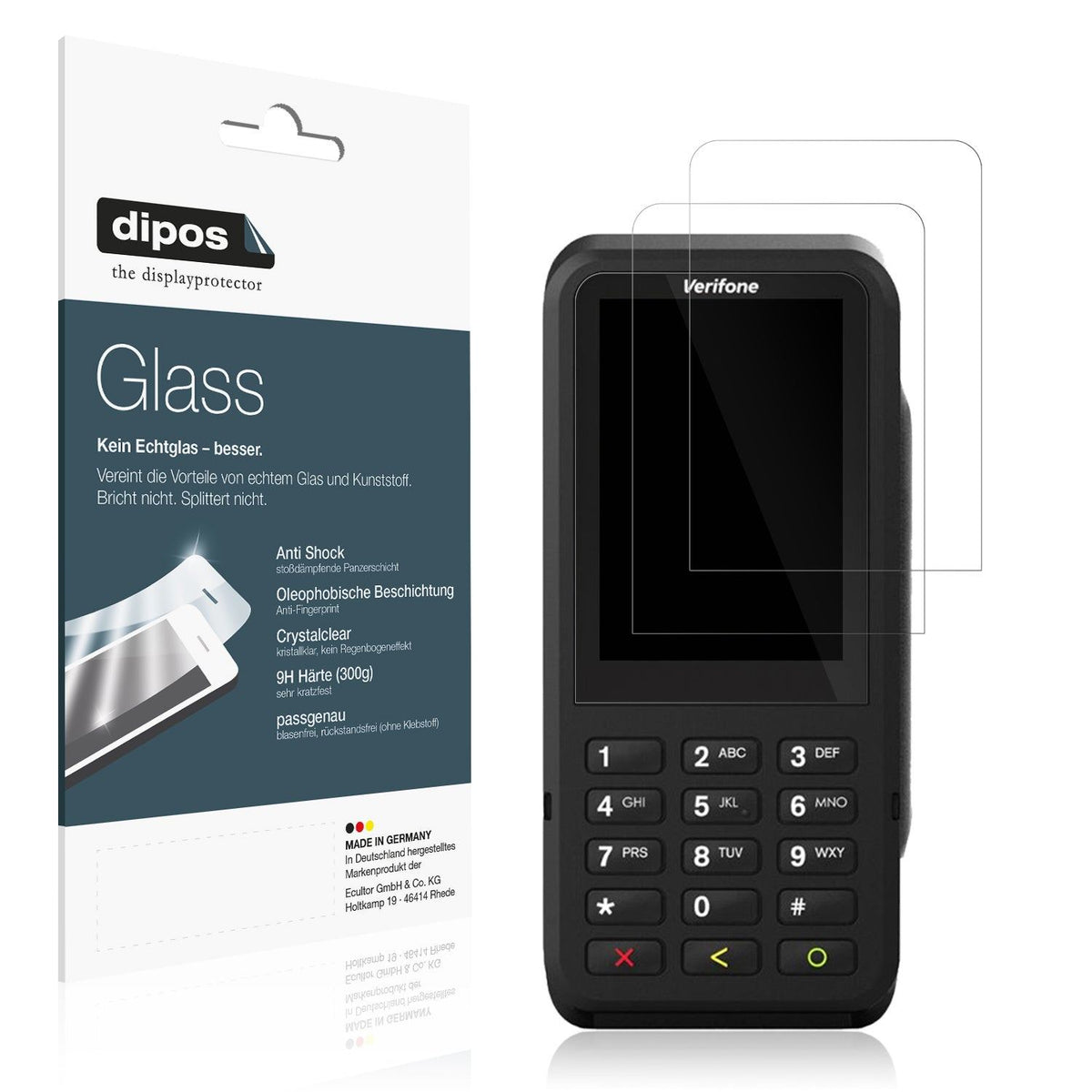 2x Screen Protector for Verifone P630 Flexible Glass 9H dipos