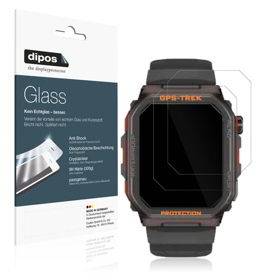2x Screen Protector for Rogbid Tank G2 Smartwatch Flexible Glass 9H dipos