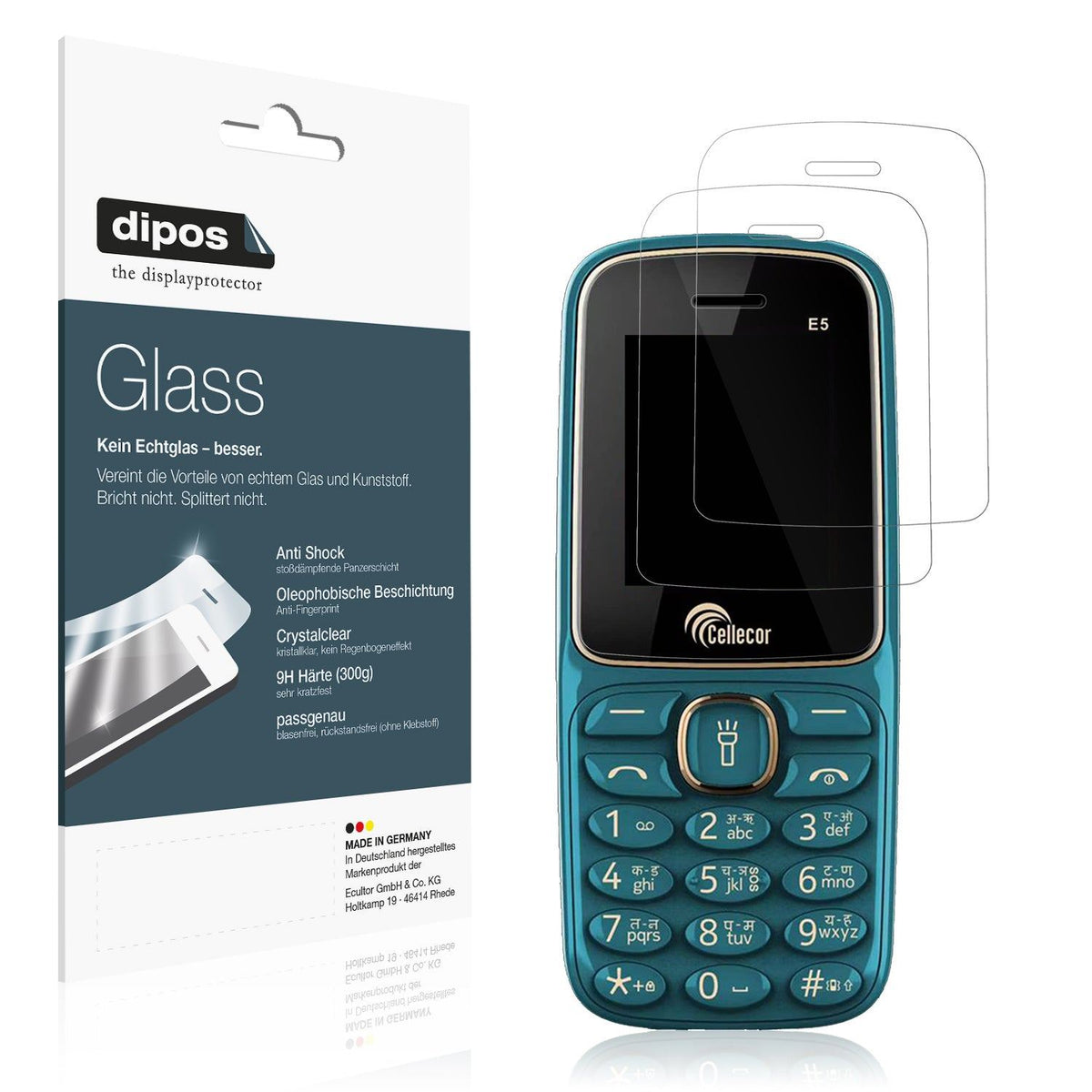 2x Screen Protector for Cellecor R2 Flexible Glass 9H dipos