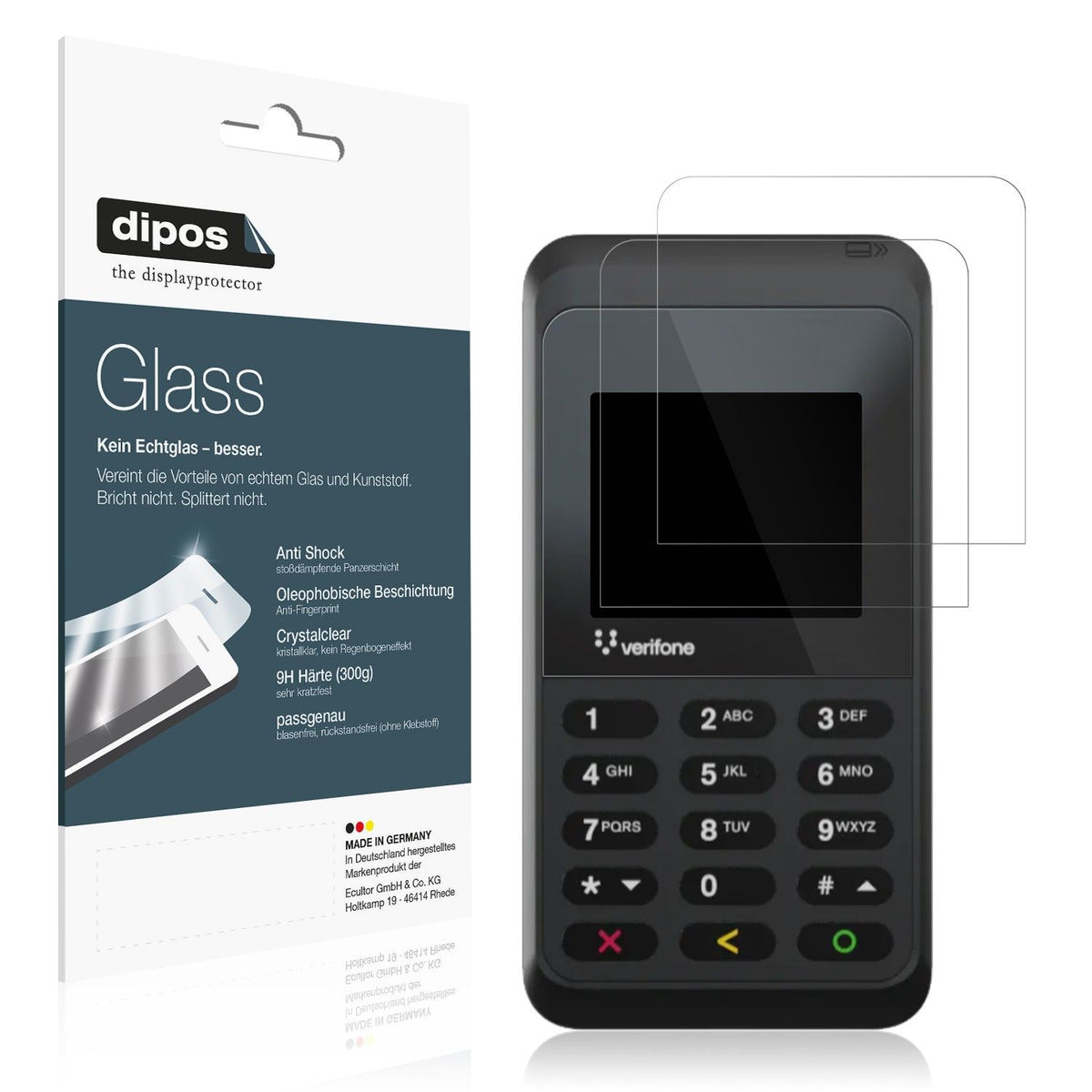 2x Screen Protector for Verifone e235 Flexible Glass 9H dipos