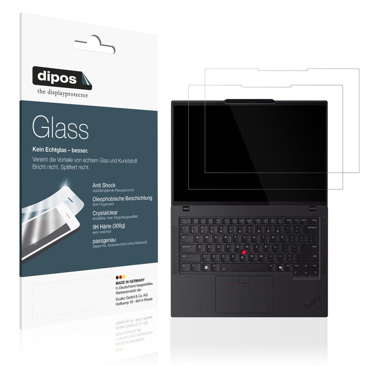 2x Screen Protector for Lenovo Campus ThinkPad P14s Gen 5 Flexible Glass 9H