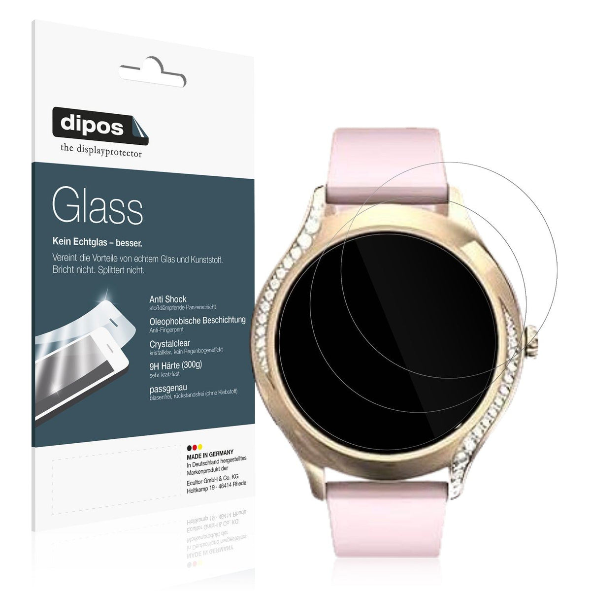 2x Screen Protector for Eteliar T214 1.19 Zoll Flexible Glass 9H dipos