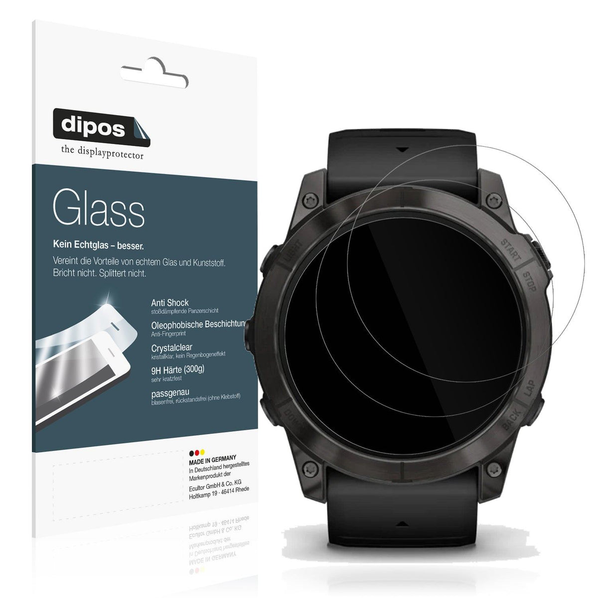 2x Screen Protector for Garmin Epix Pro Gen 2 51mm Flexible Glass 9H dipos