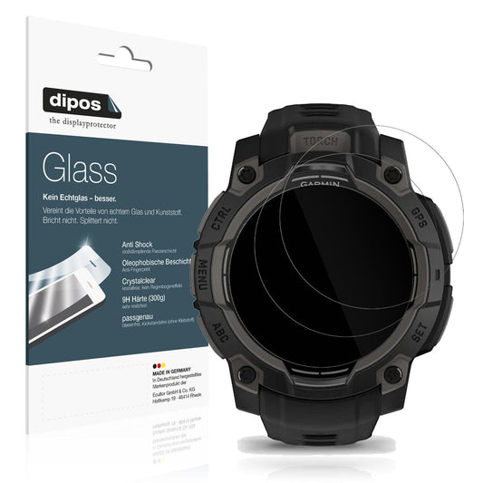 2x Screen Protector for Garmin Instinct 3 45mm Flexible Glass 9H dipos
