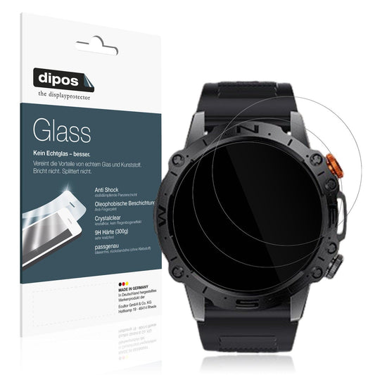 2x Screen Protector for ESFOE DM2-IV 1.43 Zoll Flexible Glass 9H dipos
