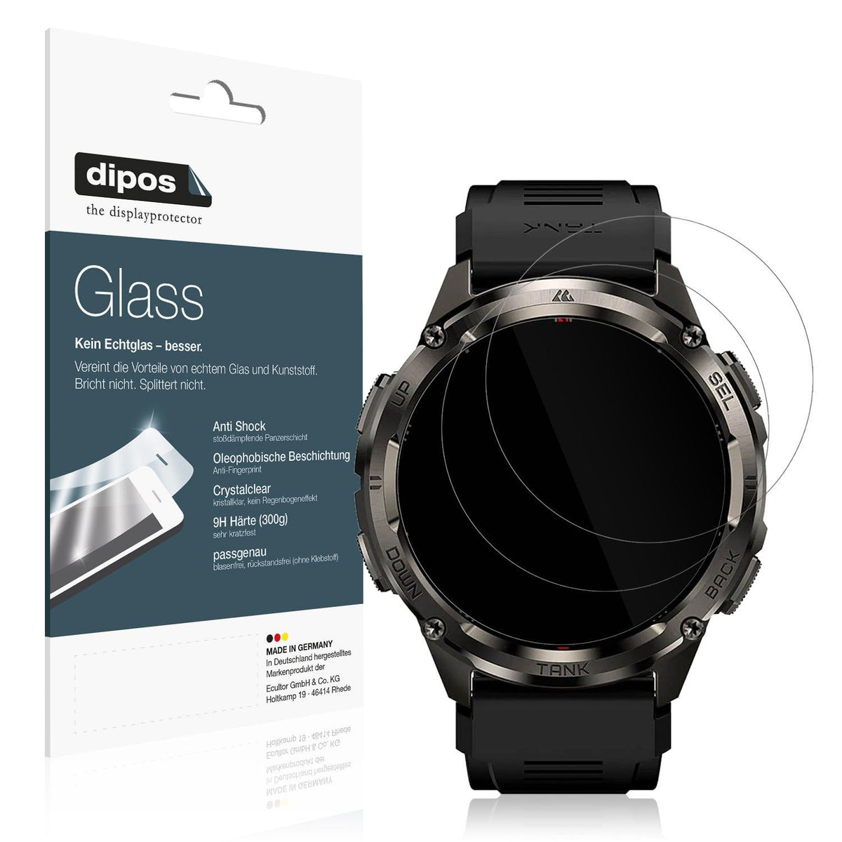 2x Screen Protector for Kospet Tank T3 Ultra 2 Flexible Glass 9H dipos