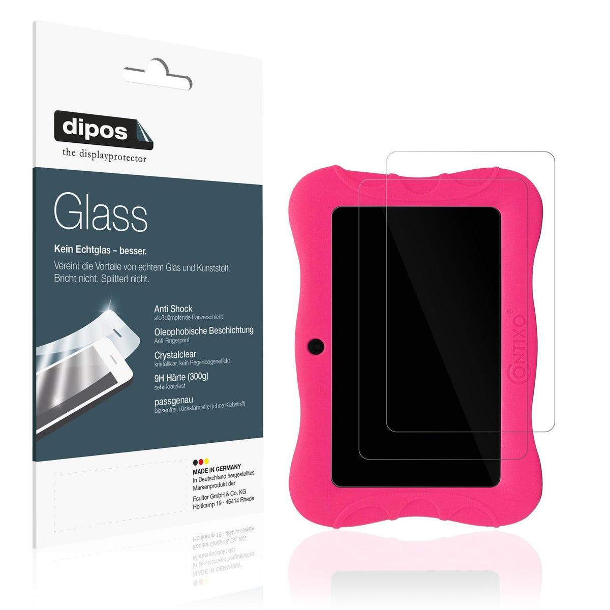 2x Screen Protector for Contixo V9 7 Zoll Flexible Glass 9H dipos
