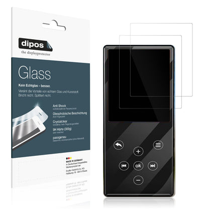 2x Screen Protector for Gueray Q9 MP3-Player Flexible Glass 9H dipos