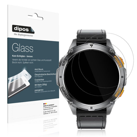 2x Screen Protector for FOXBOX DM4 1.43 Zoll Flexible Glass 9H dipos