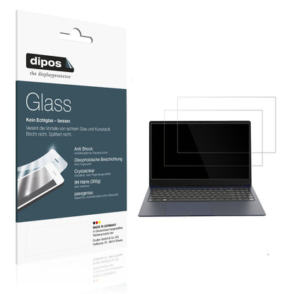2x Screen Protector for VALE Laptop R15E 15.6 Zoll Flexible Glass 9H dipos
