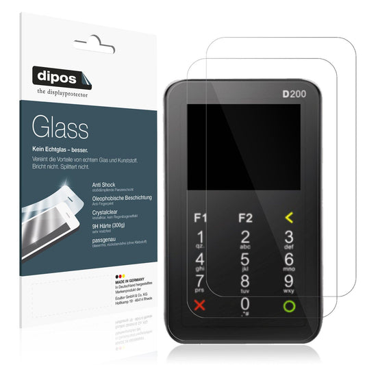 2x Screen Protector for Pax D200 Flexible Glass 9H dipos