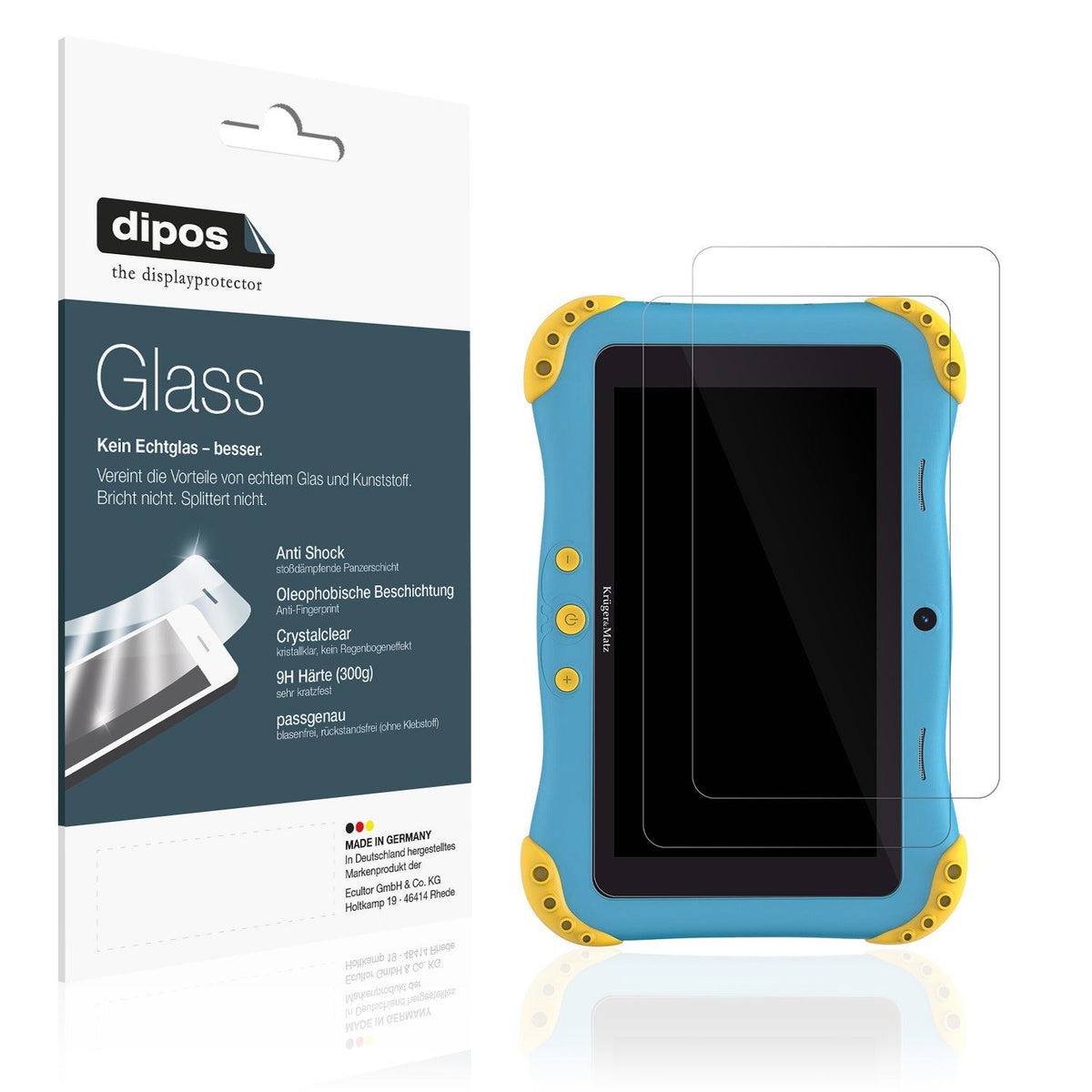 2x Screen Protector for Kruger Matz Fun 708 Flexible Glass 9H dipos