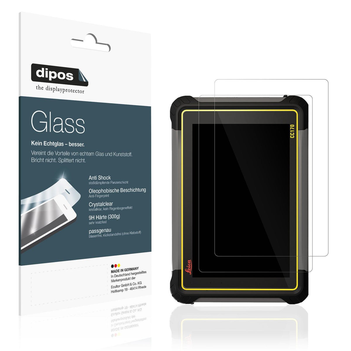 2x Screen Protector for Leica iCON CC170 Flexible Glass 9H dipos