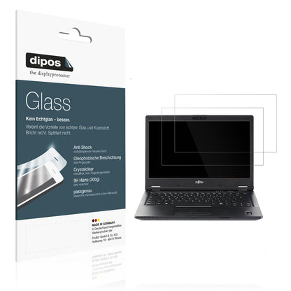 2x Screen Protector for Fujitsu Lifebook E449 14 Zoll Flexible Glass 9H dipos